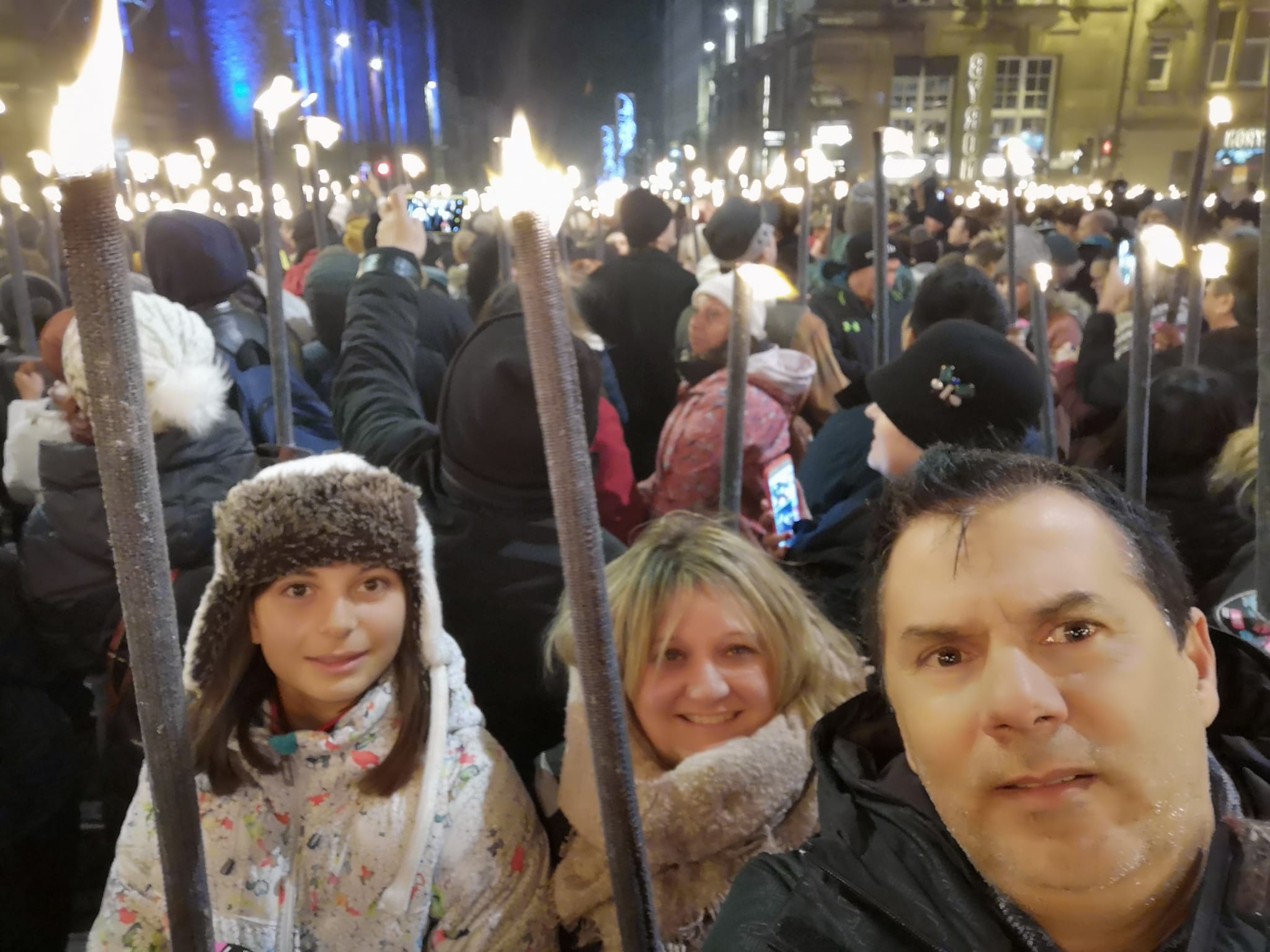 antorchas - edimburgo - personas - fuego