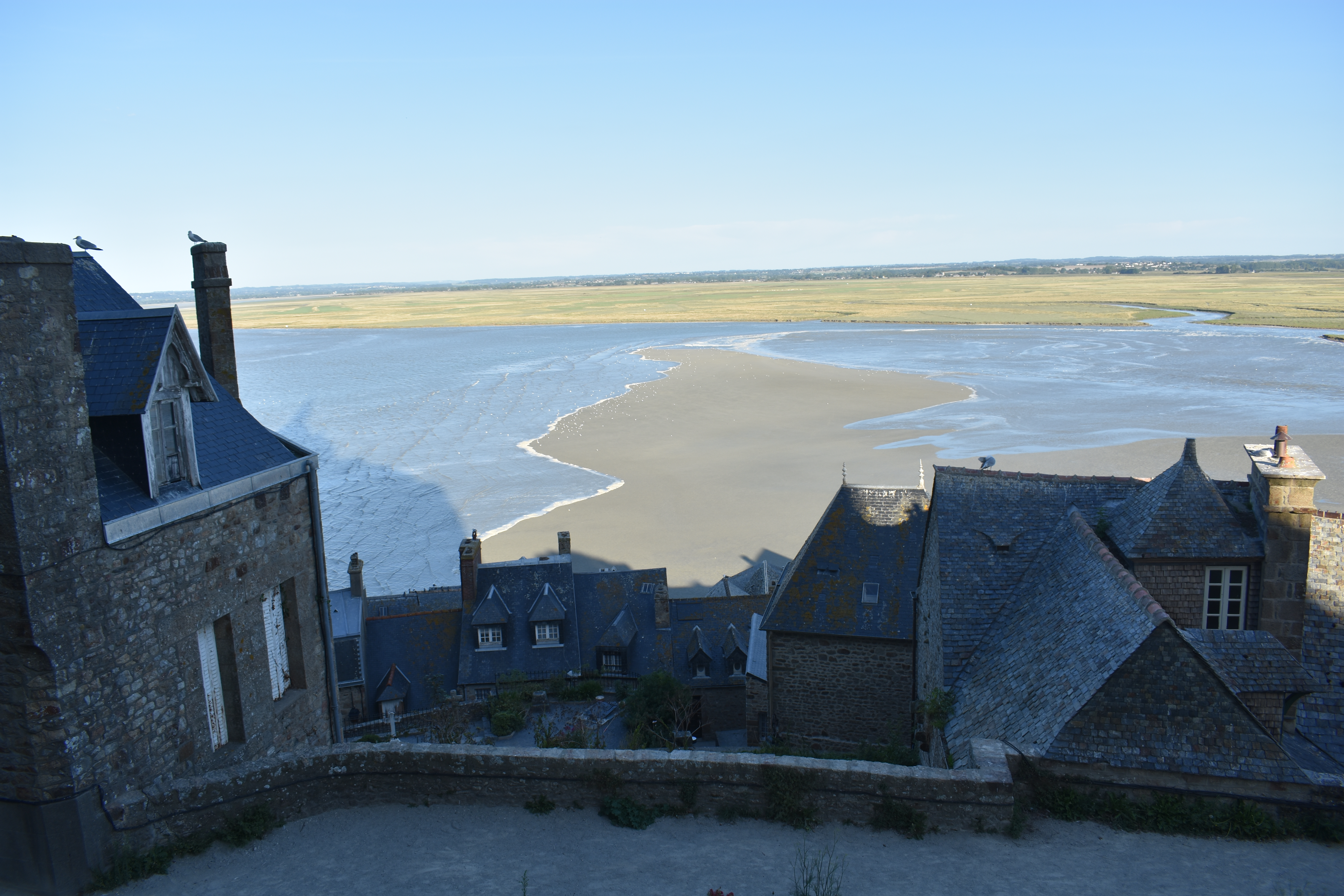 playa - casas - tejados - mont saint michelle